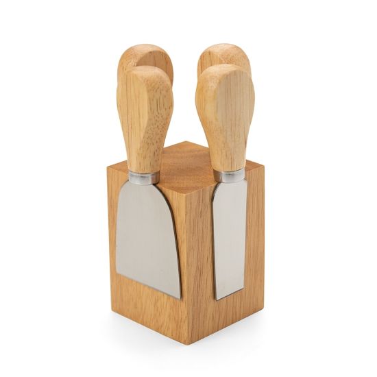 Kit Queijo 4 Peças Suporte Magnético
