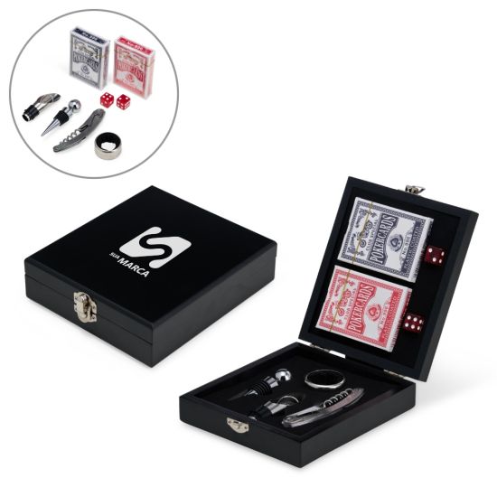 Kit Vinho com Jogo de Baralho