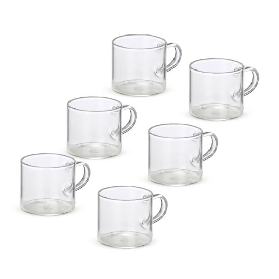 Kit Xícaras de Vidro 6 Peças