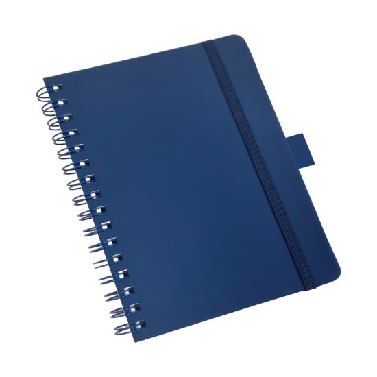 Caderneta Tipo Moleskine Grande em Wire-o com Suporte de Caneta Sem Pauta