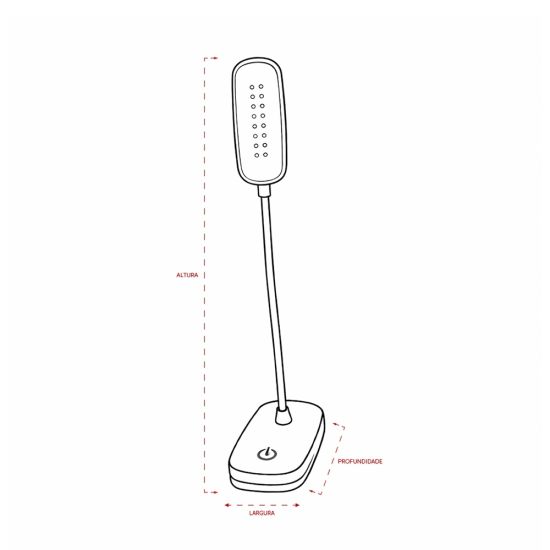 Luminária de Mesa Recarregável