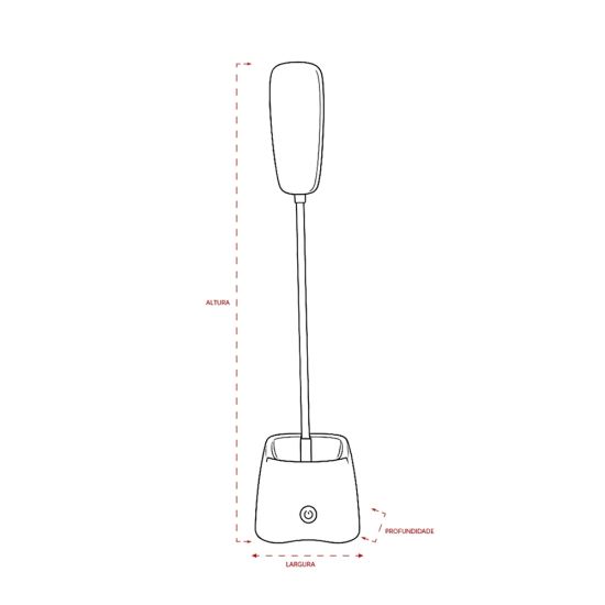 Luminária de Mesa Recarregável