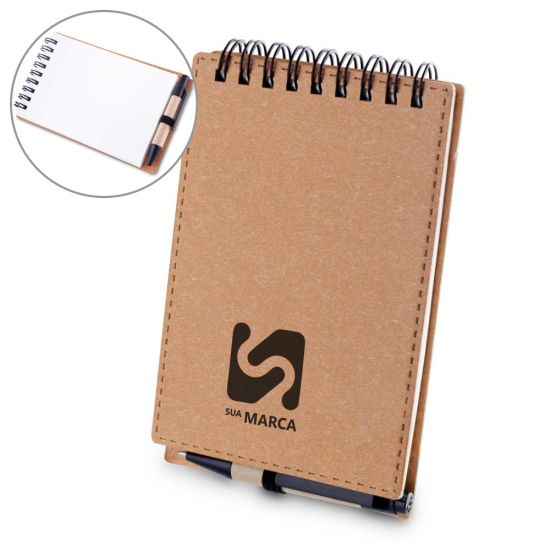 Mini Caderno de Anotações com Caneta