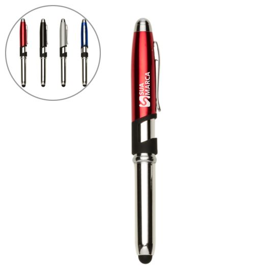 Mini Caneta Semimetal Touch com Suporte