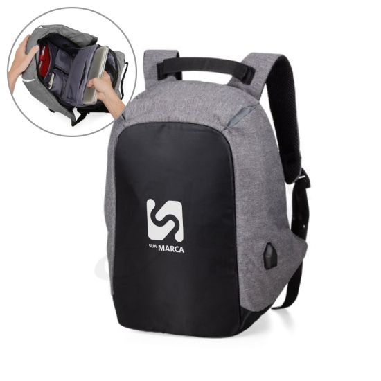Mochila Antifurto USB e P2