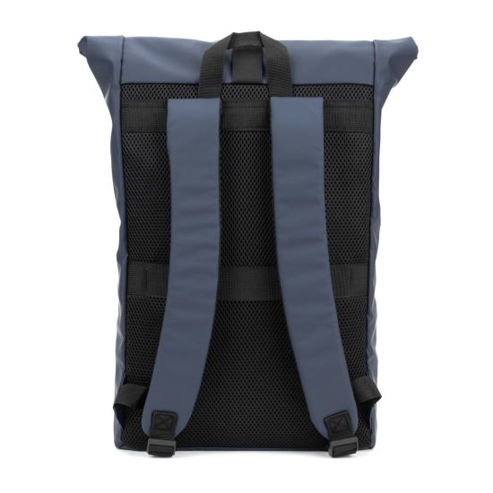 Mochila "Roll Top" em PU com Bolso para Notebook (16")