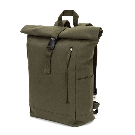 Mochila "Roll Top" em Algodão Reciclado e Poliéster Reciclado (380 g/m²) - SAINT