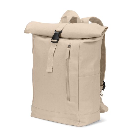 Mochila "Roll Top" em Algodão Reciclado e Poliéster Reciclado (380 g/m²) - SAINT
