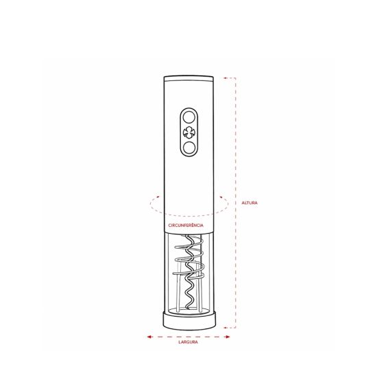Saca-Rolhas Elétrico com LED