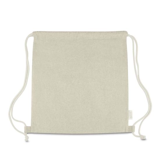 Sacola/Mochila em algodão mescla reciclado 140g/m²