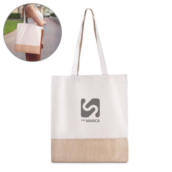 Sacola em Algodão e Juta