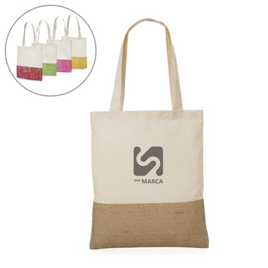 Sacola Ecológica em Algodão e Juta