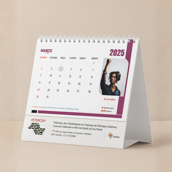 Calendário de Mesa 2026 / 15x21