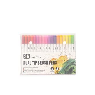 Kit Canetinhas Ponta Dupla 36 Cores