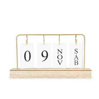 Calendário Permanente MDF com Alça de Ferro