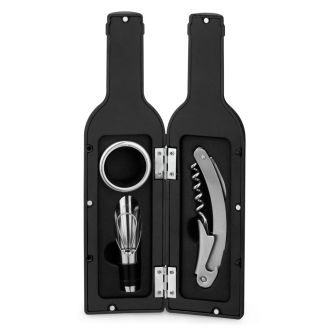 Conjunto para vinho em metal