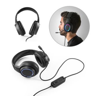 Fones de ouvido para jogos com microfone de alta qualidade incorporado com luzes RGB