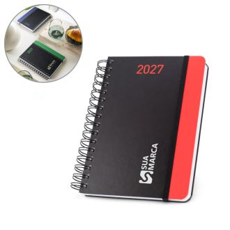 Agenda A5 em papel 100% reciclado e acabamento mate