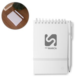 Kit com Bloco de Anotações e Caneta