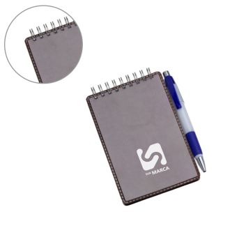 Caderneta de Anotações Vertical Marrom