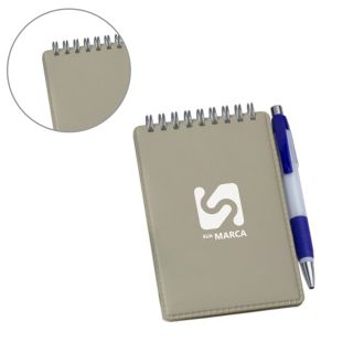 Caderneta de Anotações Vertical Bege