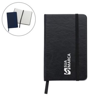 Caderneta tipo Moleskine Couro Sintético
