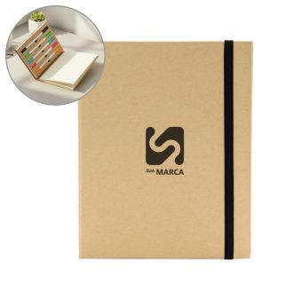 Bloco de Anotações com 5 Canetas