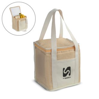 Bolsa Térmica em algodão e Juta sintética (21x19x15cm)