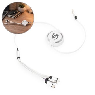 Cabo USB Retrátil 3 em 1