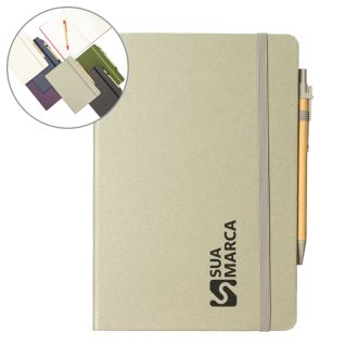 Caderneta Fibra de Arroz com Caneta