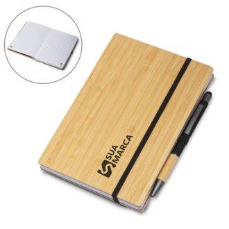 Caderno B6 Capa em Bambu