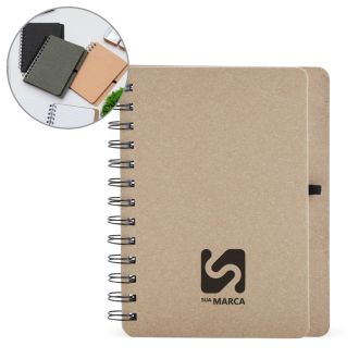 Caderneta Kraft B6 com Porta Caneta