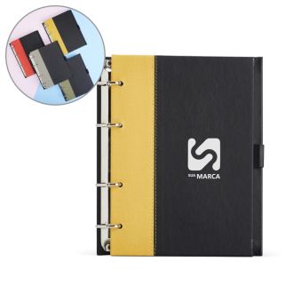 Caderno Fichário de Couro Sintético