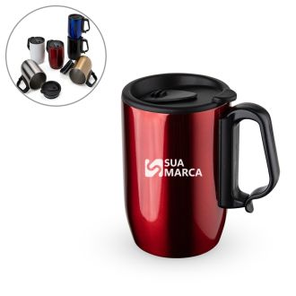 Caneca Inox Parede Dupla 400 ml
