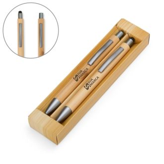Kit Ecológico Caneta e Lapiseira Bambu