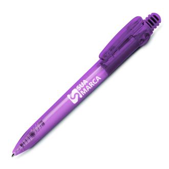 Caneta Plástica Esferográfica Translúcida