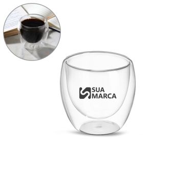 Copo Vidro Parede Dupla 160ml