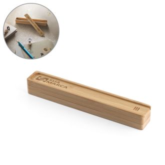 BAMBOX. Estojo em bambu natural para 1 esferográfica
