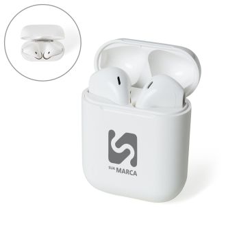 Fone de Ouvido Bluetooth Touch com Case Carregador Brilhante