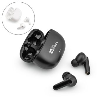 Fone de ouvido wireless em ABS 100% reciclado