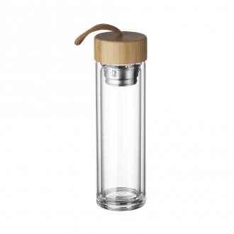 Garrafa de Vidro Borossilicato 360ml com Infusor