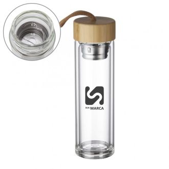 Garrafa Vidro Duplo 360ml