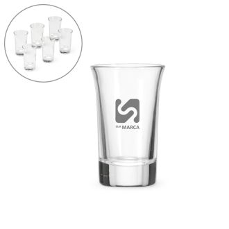 Kit Copo Vidro 50ml 6 Peças