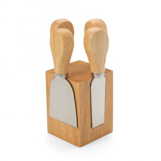 Kit Queijo 4 Peças Suporte Magnético