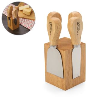 Kit Queijo 4 Peças Suporte Magnético