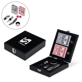 Kit Vinho com Jogo de Baralho