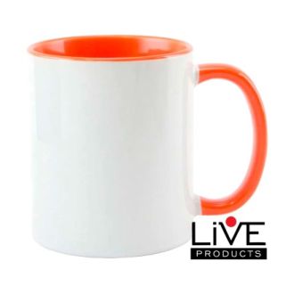 Caneca de Cerâmica com Alça e Interior Colorido