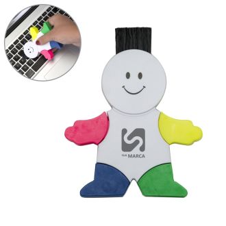 Marca Texto Boneco com Limpador de Tela e Teclado