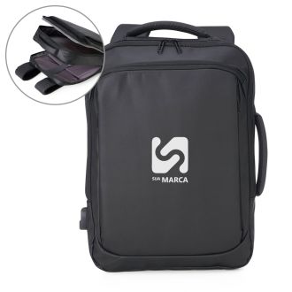 Mochila Couro Sintético USB 17 Litros