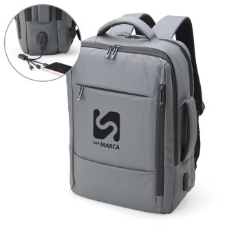 Mochila Couro Sintético USB 23 Litros